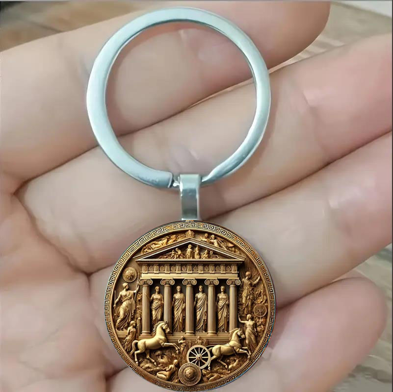 Vintage Fashion History - Ancient Greek mythology circular Greek temple