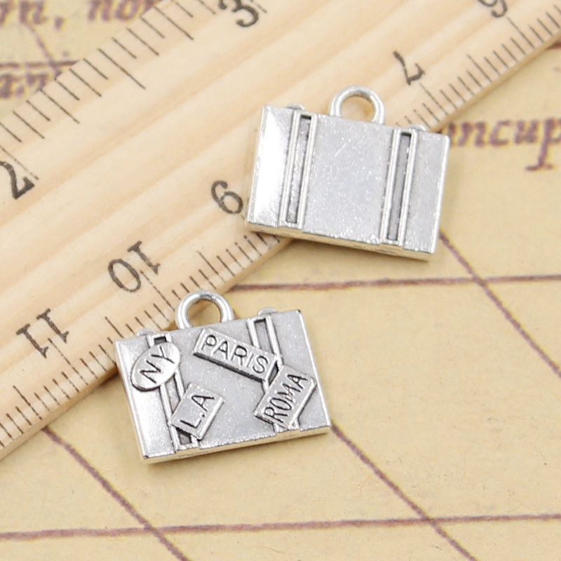 Vintage Fashion In Paris - 10pcs Charms Travel Bags New York