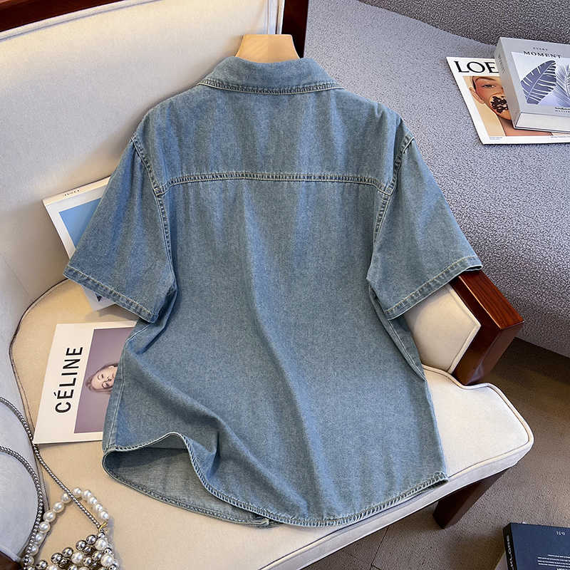 Retro Denim Shirt For Women Su - Vintage Fashion Jacket recension och pris