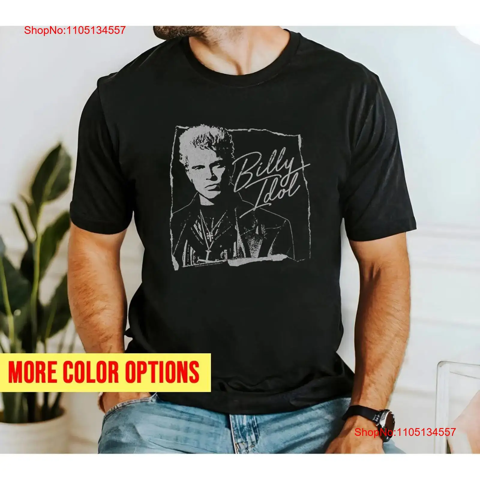 Billy Idol Torn and Cursive  T - Vintage Fashion Knitwear recension och pris