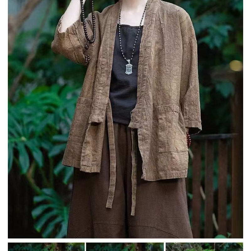 Women's Chinese Style Cotton L - Vintage Fashion Jacket recension och pris