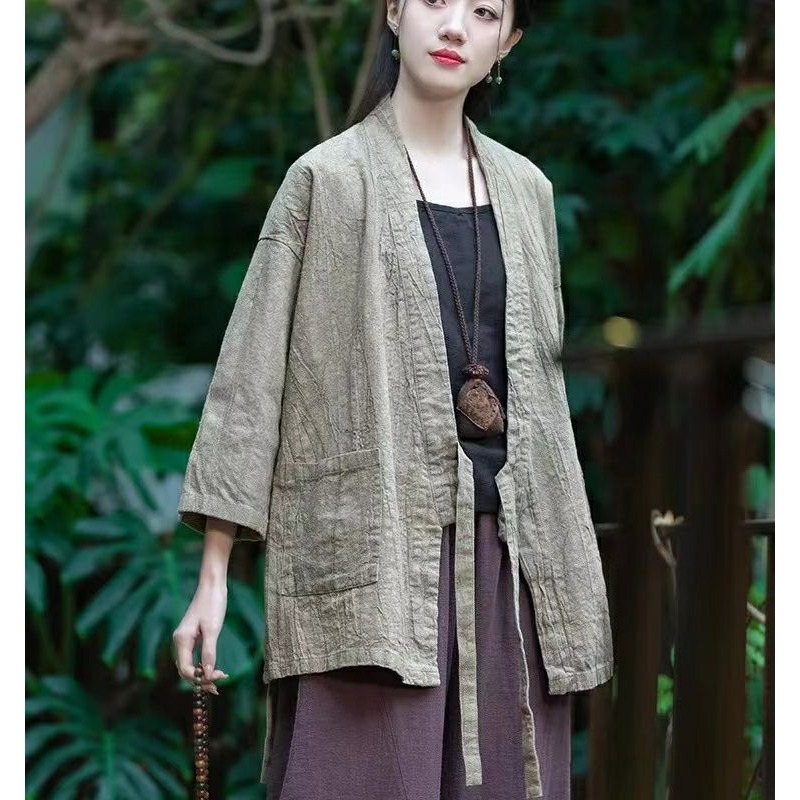 Women's Chinese Style Cotton L - Vintage Fashion Jacket recension och pris