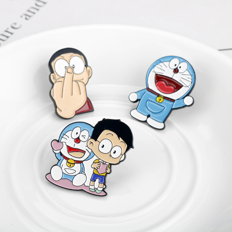 Cartoon Cute Cat Enamel Pin Br - Vintage Fashion Boutique recension och pris