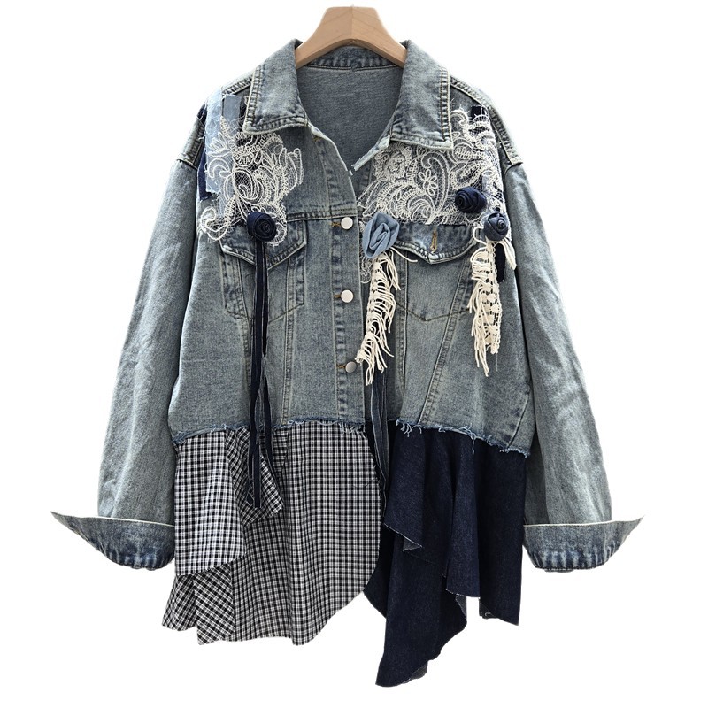 SuperAen Autumn 2025 New Women - Patchwork Jean Jacket recension och pris