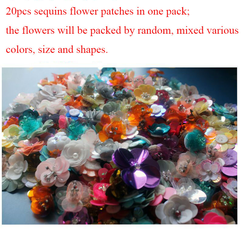 20PCS/Pack Random Sequins Flow - Patchwork Jean Jacket recension och pris