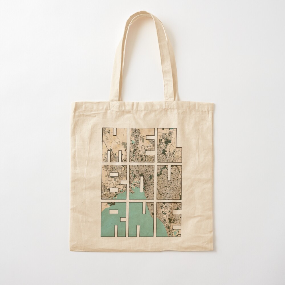 Melbourne City Map of Australi - Vintage Fashion Australia recension och pris
