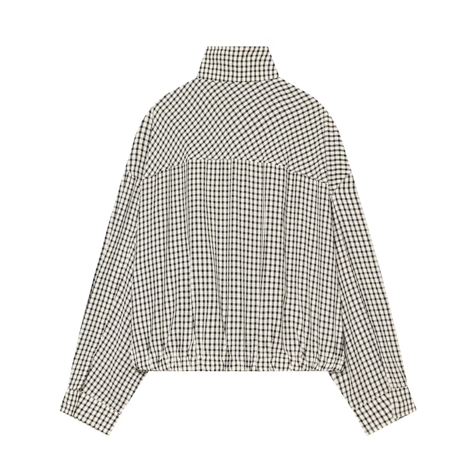 2026 Minimalist Cropped Gingha - Vintage Fashion Jacket recension och pris
