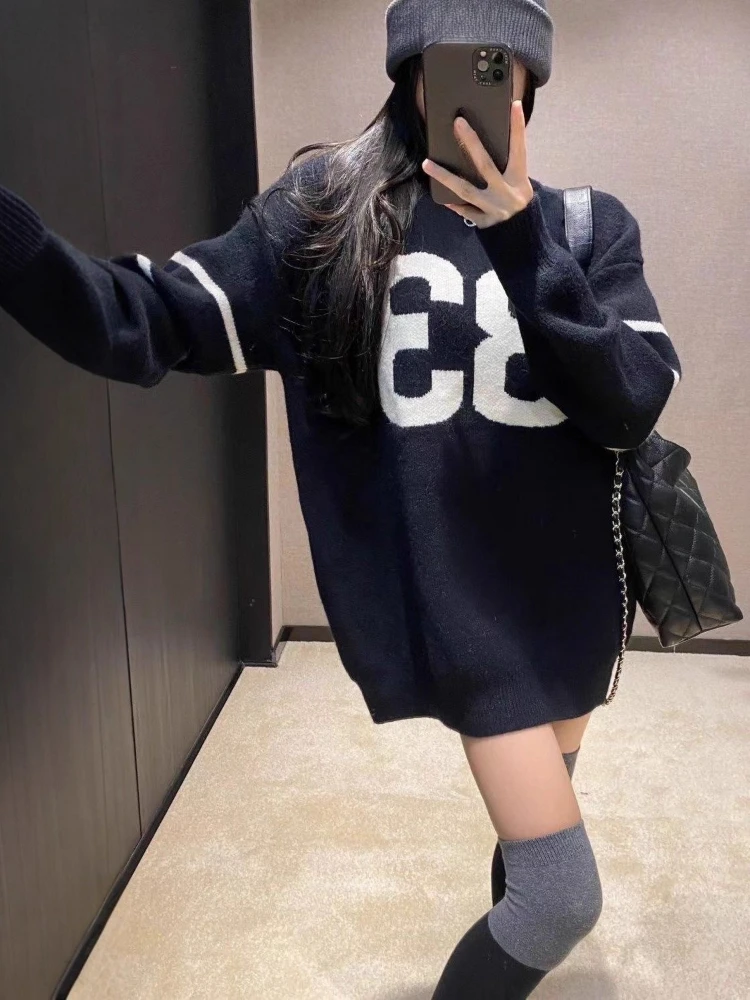 Y2K Vintage Knitted Sweater Wo - Vintage Fashion recension och pris