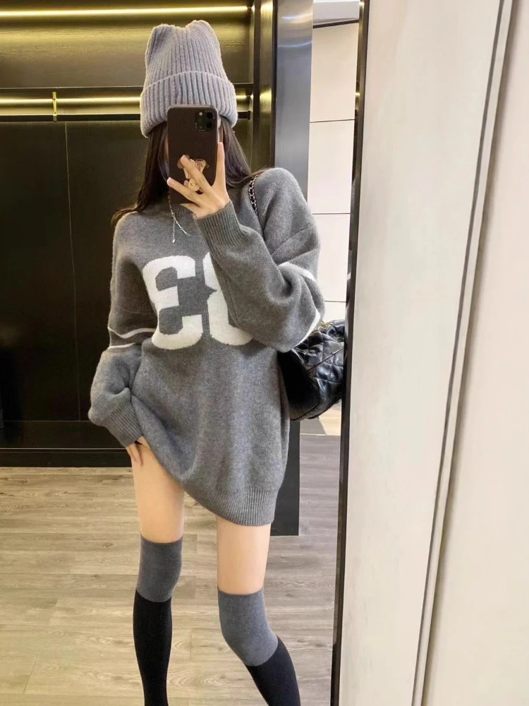 Y2K Vintage Knitted Sweater Wo - Vintage Fashion recension och pris