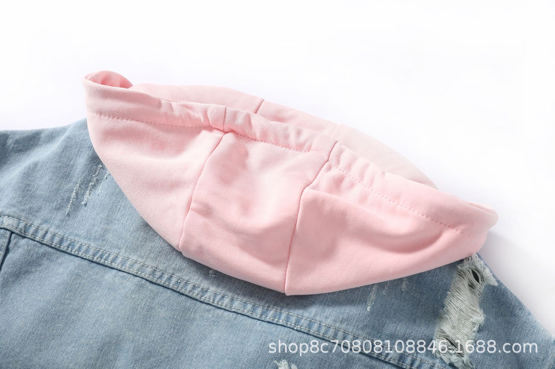 European Style Loose Hooded Pa - Patchwork Jean Jacket recension och pris
