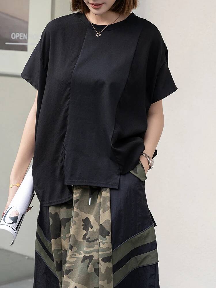 Irregular Women Black Hem Big  - Vintage Fashion Build recension och pris