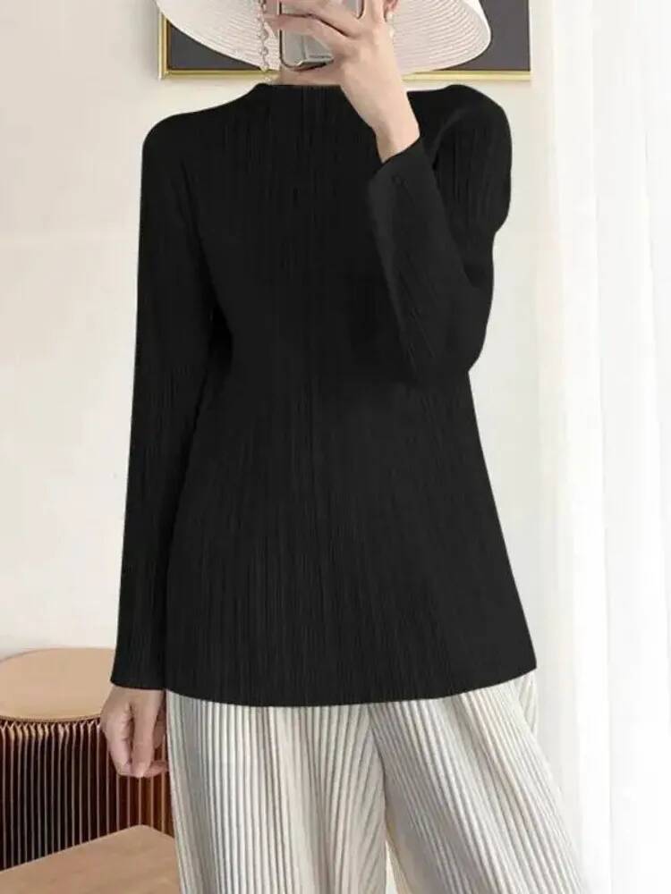 Fashion Solid Color Folds T Sh - Vintage Fashion Build recension och pris