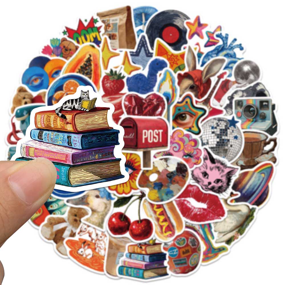 50pcs Vintage Y2K Sticker Fash - Vintage Fashion Boutique recension och pris