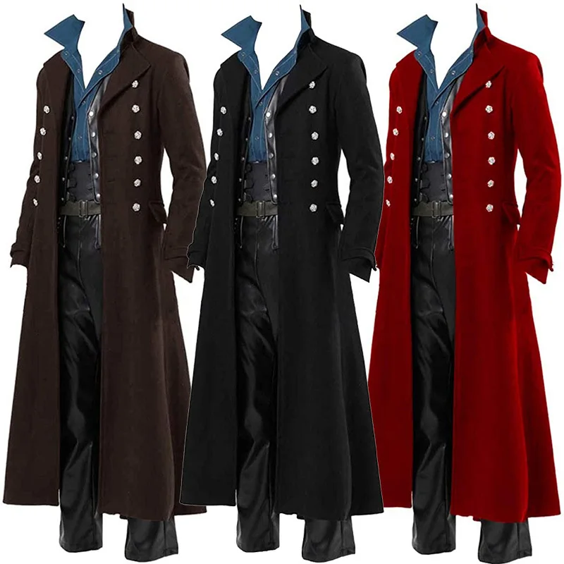 Medieval Men's Pirate Costume  - Vintage Fashion Jacket recension och pris