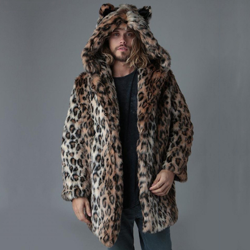 Men Faux Fur Jacket Winter Coa - Vintage Fashion Jacket recension och pris