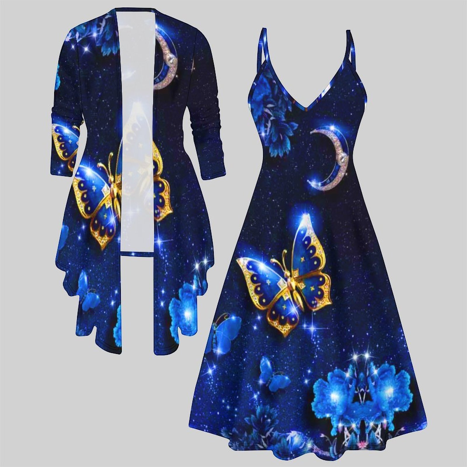 Vintage Print Two Piece Matchi - Vintage Fashion Knitwear recension och pris
