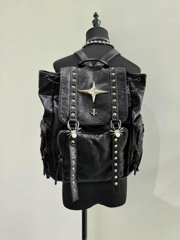 Gothic Punk PU Leather Shoulde - Vintage Fashion Boutique recension och pris