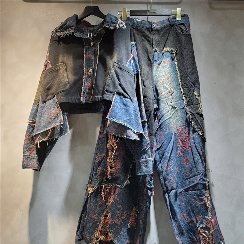 WTHT New Fashion Women's Patch - Patchwork Jean Jacket recension och pris