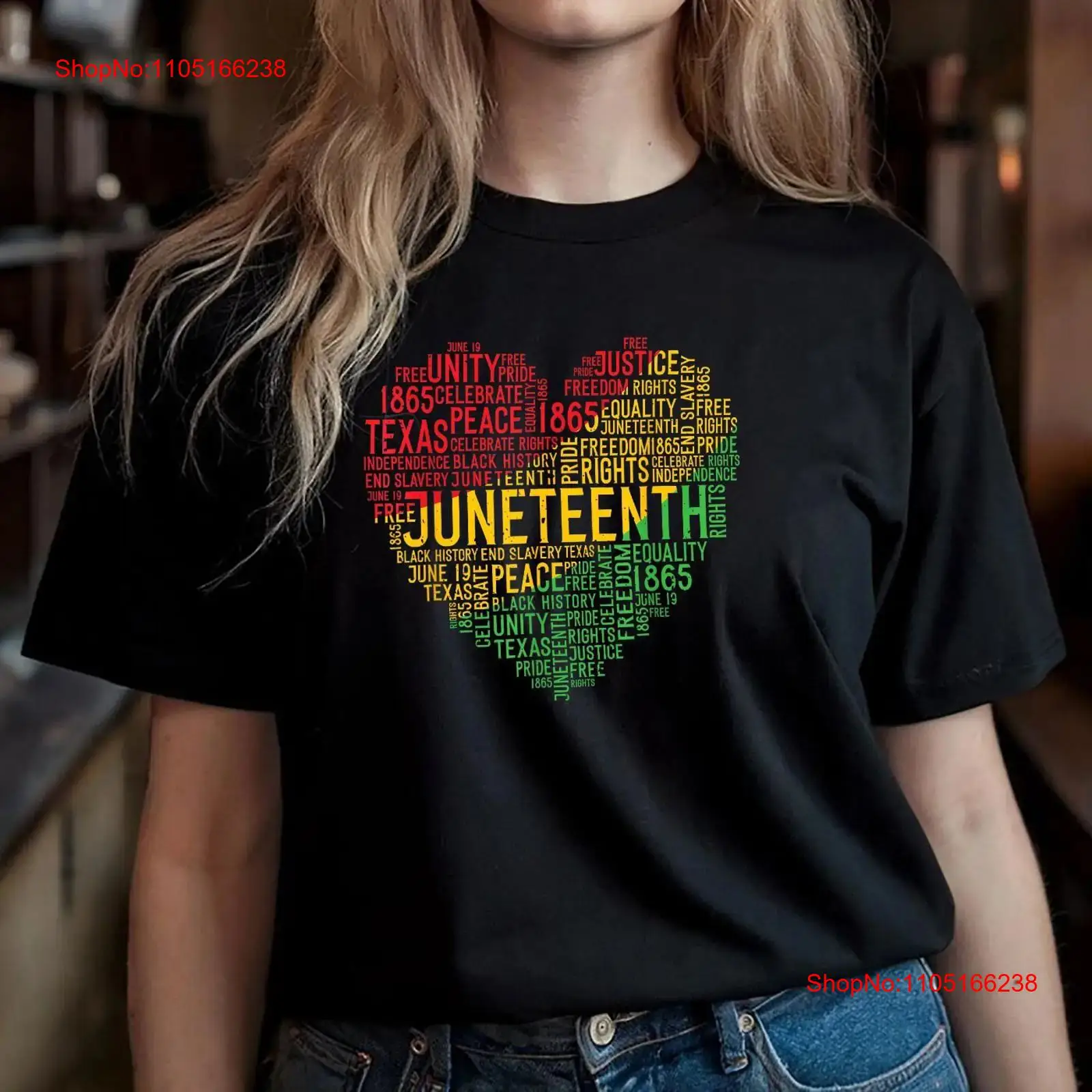 Juneteenth Heart T Shirt Black - Vintage Fashion History recension och pris