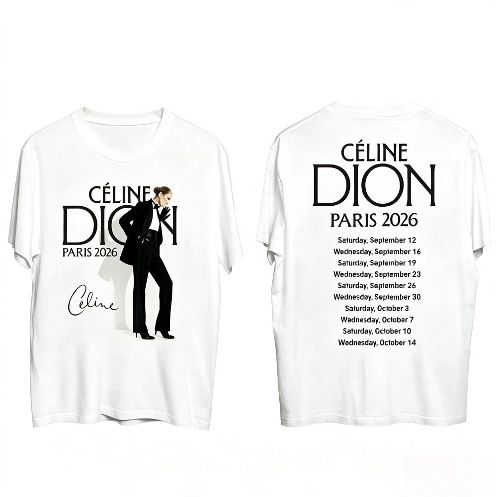Celine Dion Paris 2026 Tour T- - Vintage Fashion In Paris recension och pris