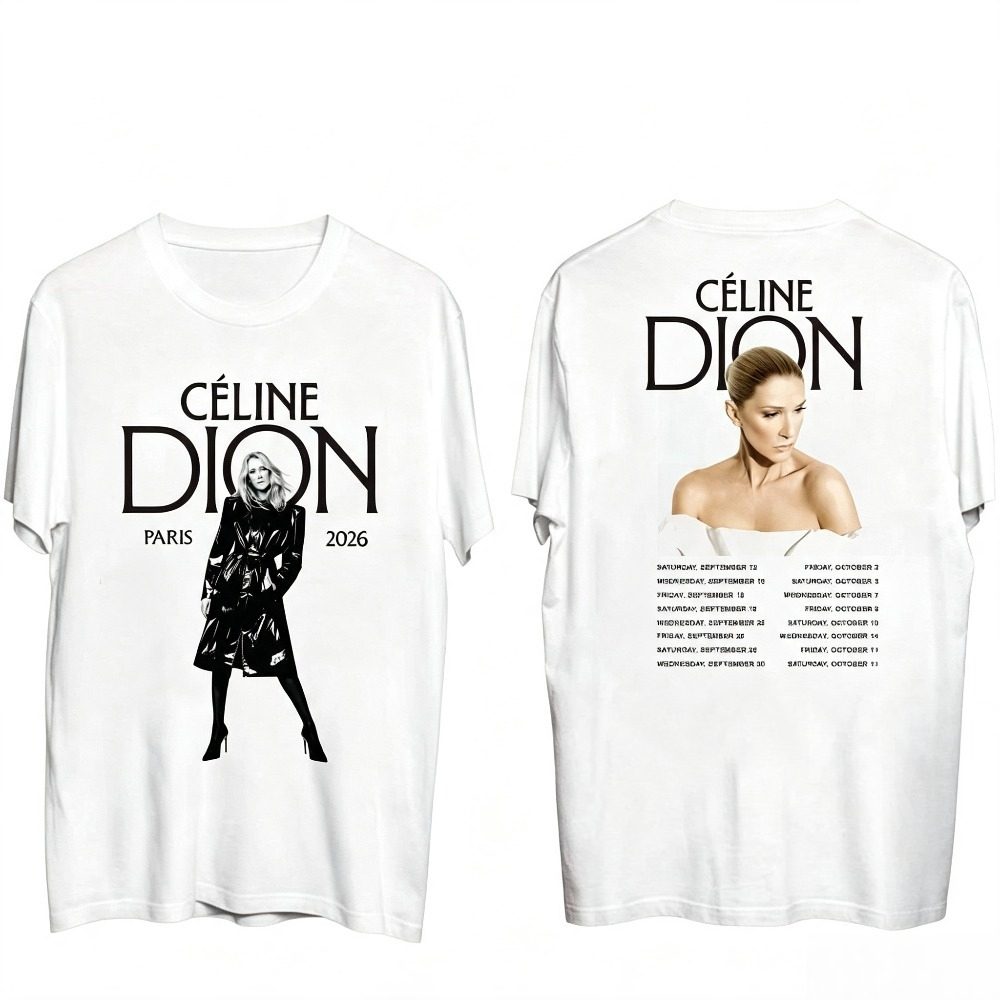 Celine Dion Paris 2026 Tour T- - Vintage Fashion In Paris recension och pris