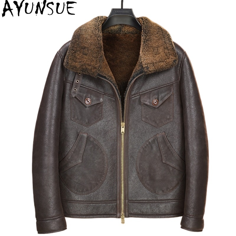 AYUNSUE 100% Natural Fur Coat  - Vintage Fashion Jacket recension och pris