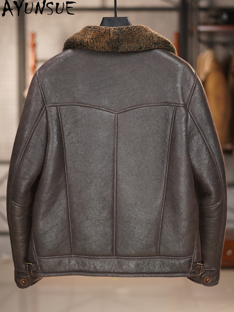AYUNSUE 100% Natural Fur Coat  - Vintage Fashion Jacket recension och pris