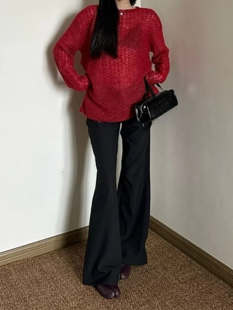 Y2K See-Through Knitted Women' - Vintage Fashion recension och pris