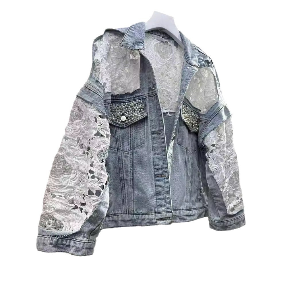 Spliced Embroidery Jacket Wome - Patchwork Jean Jacket recension och pris